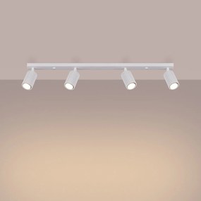 Plafoniera da soffitto 4xGU10 in Alluminio KARBON 4L