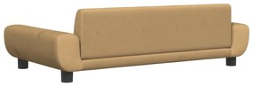 Lettino per cani marrone 100x54x33 cm in velluto