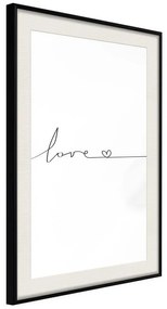 Poster  Love Pulse  Cornice Quadri Cornice nera con pass-partout, Larghezza x Altezza Home decor 20x30