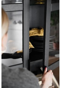 Vetrina in rovere nero 95x195 cm Everett - Rowico