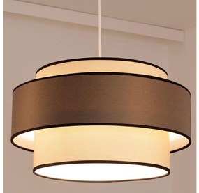 Lampadario a sospensione con filo GRACE 1xE27/60W/230V diametro 40 cm color crema/marrone