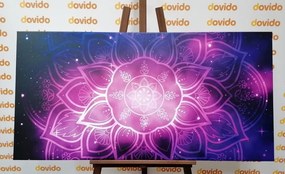 Quadro su tela – Mandala con sfondo galattico