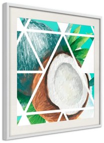 Poster Tropical Mosaic with Coconut (Square)
