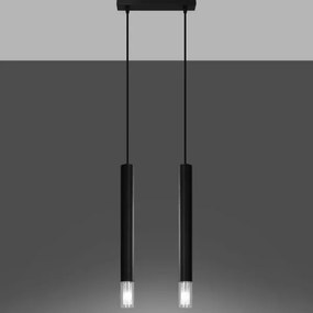 Sollux SL.0961 - Lampadario su filo VIZIER 2xG9/40W/230V nero