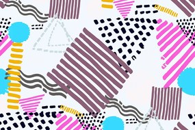 Carta da parati – Motivo Memphis in stile pop-art