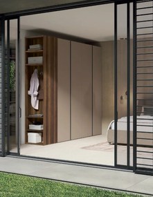 Armadio 4 ante battenti Lucy con libreria terminale linea Lotto disponibile in 21 colorazioni