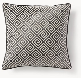 Copricuscino in velluto con ricamo in ciniglia Solenne