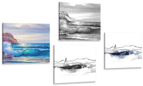 Set di quadri – Imitazione di mare dipinto
