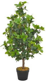 Albero Di Alloro Artificiale Con Vaso Verde 90 Cm /