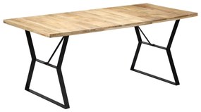 Tavolo da Pranzo 180x90x76 cm in Legno Massello di Mango