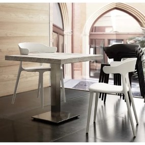 Sedia da cucina giardino con braccioli IDERIO Grigio 4 pezzi