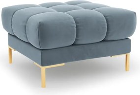 Pouf Bali in velluto con gambe oro - L60cm