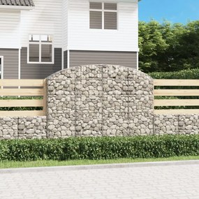 Cesto Gabbione Ad Arco 200x30x140/160 Cm Ferro Zincato /