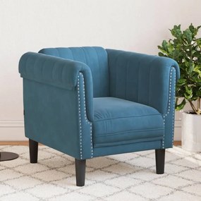 Poltrona Blu İn Velluto /
