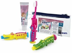 Set per l'Igiene Personale per Bambini Kin Fluorkin Coccodrillo Da viaggio (3 Pezzi)