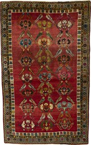 Gabbeh Tappeto 160x250 Rosso (Iran) Annodato A Mano