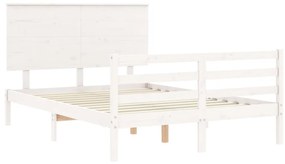 Giroletto con testiera bianco small double legno massello