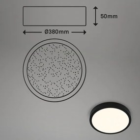 Briloner 3704-015- Plafoniera LED dimmerabile RUNA LED/22W/230V nero + +TC