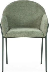 Set di sedie da pranzo verde in imbottito 2 pz Aslin – MOME