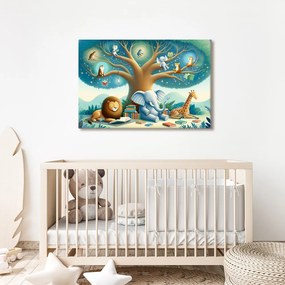 Quadro su tela – Lettura animale sotto l’albero