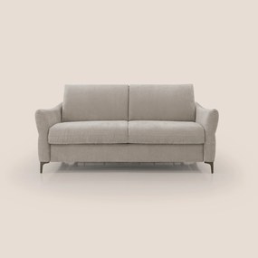 Dalia divano letto con materasso H18 cm e piedi alti in raffinato tessuto smacchiabile T17