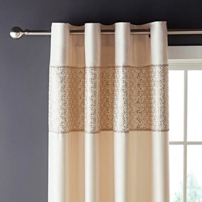 Tende beige in microsatino in set da 2 168x229 cm Deco Sequin - Catherine Lansfield