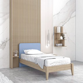 Letto easy con piedi in legno , letto singolo, piazza e mezza e matrimoniale +10 colorazioni