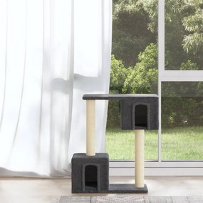 Albero per gatti con tiragraffi in sisal grigio scuro 60 cm