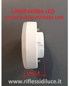 Lampadina led attacco gx53 potenza 12w tonalità della luce bianco caldo