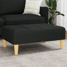 Poggiapiedi Nero 77x55x31 Cm İn Tessuto /