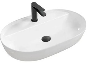 REA-U7900 - Lavabo da appoggio AURA 40,5x60,5 cm ceramica/bianco lucido