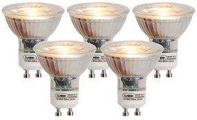 Set di 5 lampade LED GU10 filamento fiamma 1W 80 lm 2200K