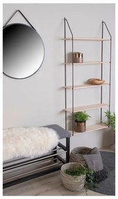 Scaffale in legno massiccio nero pavlovnia Eindhoven - House Nordic