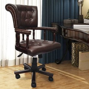 Sedia Da Ufficio Girevole Marrone /