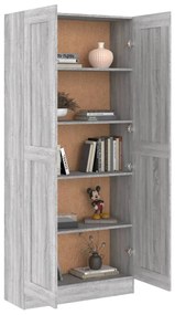 Comodino grigio sonoma 82,5x30,5x185,5 cm in legno multistrato