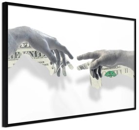 Poster  Touch of Money  Cornice Quadri Cornice nera, Larghezza x Altezza Home decor 90x60