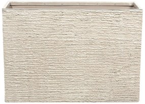 Vaso rettangolare per interno ed esterno beige 34x80x56cm EDESSA Beliani