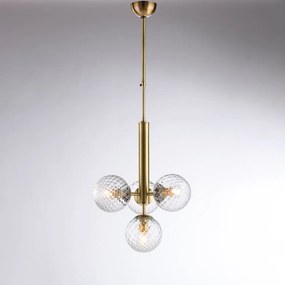 Lampadario Contemporaneo Armonia Metallo Bronzo 4 Luci E14