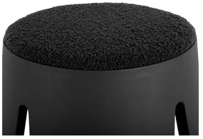 Sgabello in plastica nera Savor - Leitmotiv