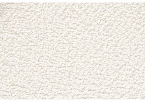 Poggiapiedi bianco con rivestimento in bouclé Marcos – White Label