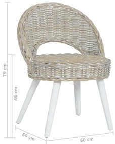 Poltrona in Rattan Kubu Bianco