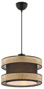 Lampadario a sospensione HALO 1xE27/60W/230V marrone/beige