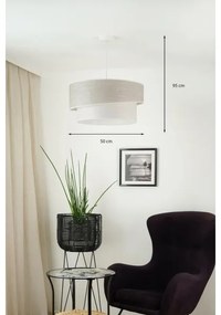 Brilagi - Lampadario a sospensione con filo DOVER SHINE 1xE27/15W/230V diametro 50 cm grigio/color crema