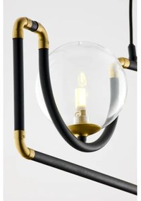 Jupiter 1990 - Lampadario a sospensione con filo HANZA 3xG9/10W/230V nero/oro