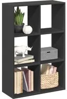 Libreria Divisorio Nera 69,5x29x103,5 cm in Truciolato 858013