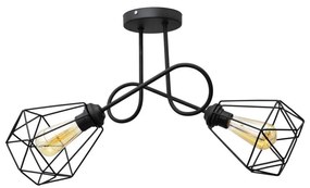 Lampadario da parete KARO 2xE27/15W/230V nero