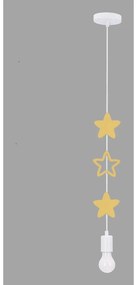 Lampada per bambini gialla e bianca con paralume in metallo Single - Candellux Lighting