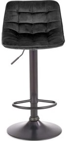 Sgabello bar 106x43 cm nero