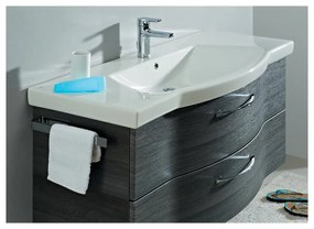 Lavabo d'appoggio rettangolare solitare L 122 x H 6 x P 52 cm in ceramica bianco lucido