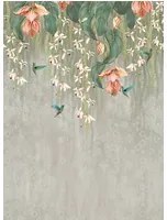 Osborne & Little Carta da parati Trailing Orchid - Metallic Silver